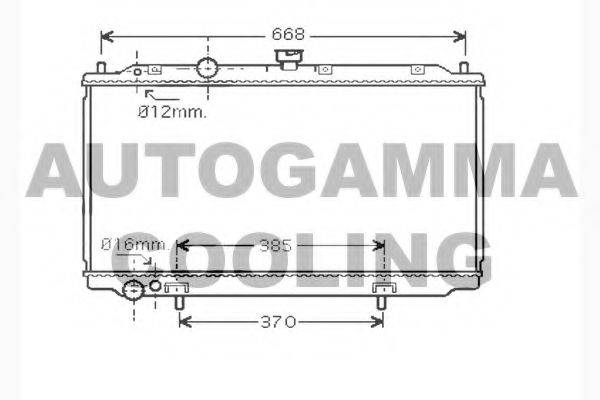 AUTOGAMMA 104313 Радиатор, охлаждение двигателя