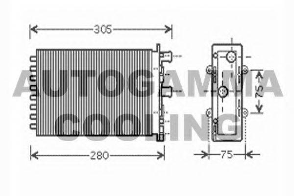 AUTOGAMMA 104429 Теплообменник, отопление салона