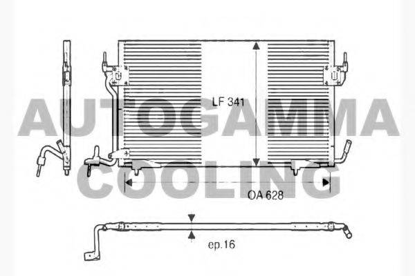 AUTOGAMMA 104587 Конденсатор, кондиционер
