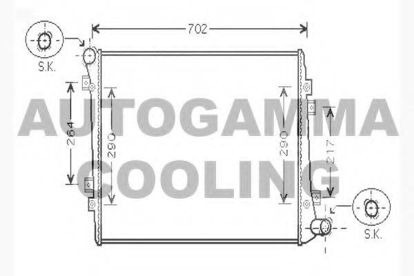 AUTOGAMMA 104748 Радиатор, охлаждение двигателя