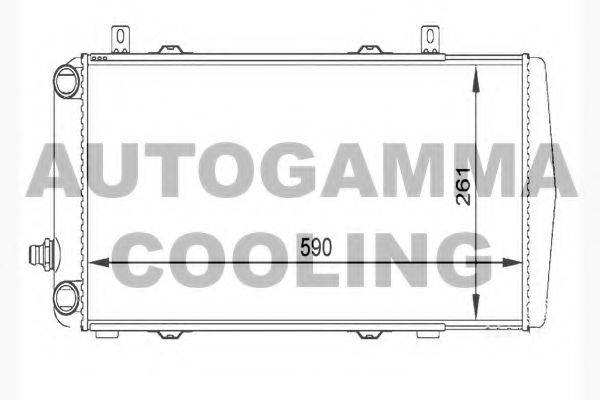 AUTOGAMMA 104756 Радиатор, охлаждение двигателя