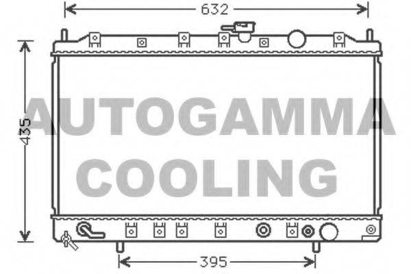 AUTOGAMMA 104857 Радиатор, охлаждение двигателя