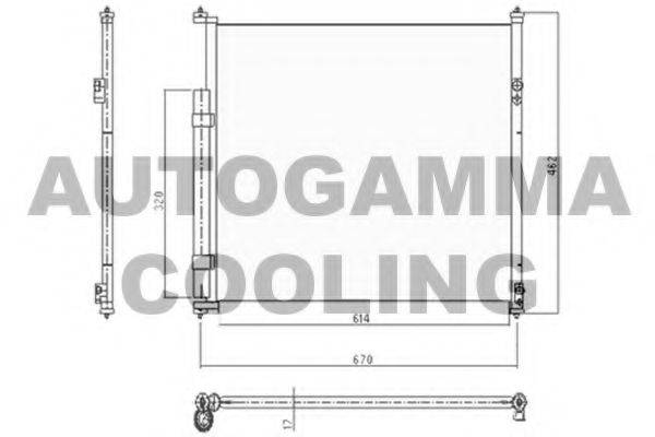 AUTOGAMMA 105117 Конденсатор, кондиционер