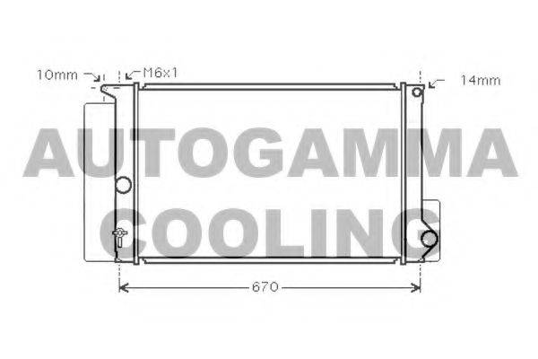 AUTOGAMMA 105179 Радиатор, охлаждение двигателя