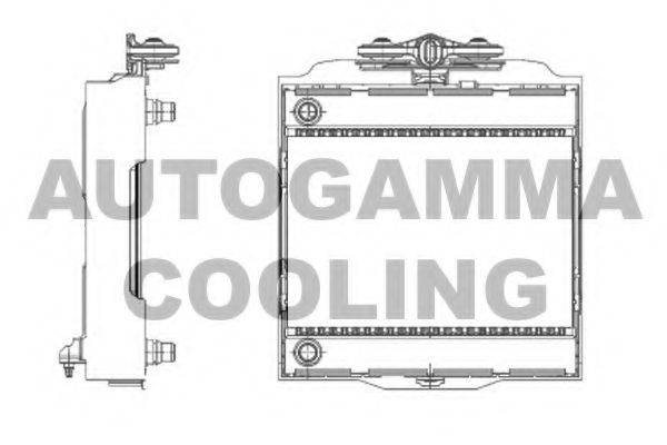 AUTOGAMMA 107009 Радиатор, охлаждение двигателя