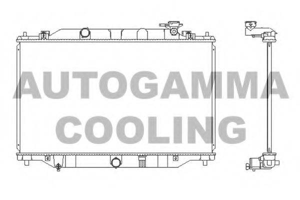 AUTOGAMMA 107280 Радиатор, охлаждение двигателя