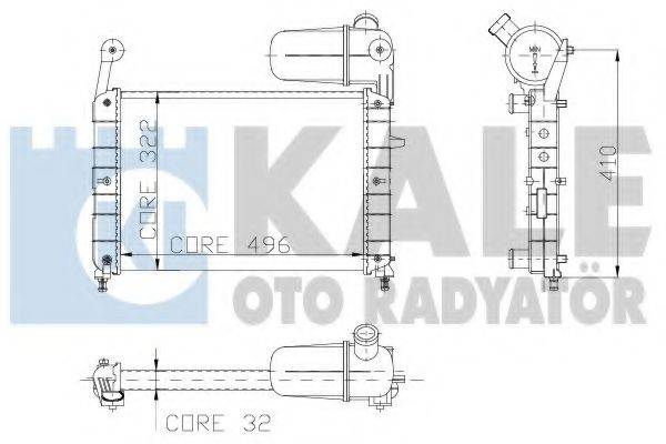 KALE OTO RADYATOR 101500 Радиатор, охлаждение двигателя