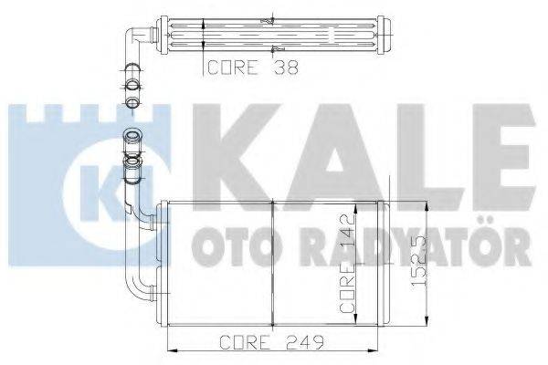 KALE OTO RADYATOR 104600 Теплообменник, отопление салона