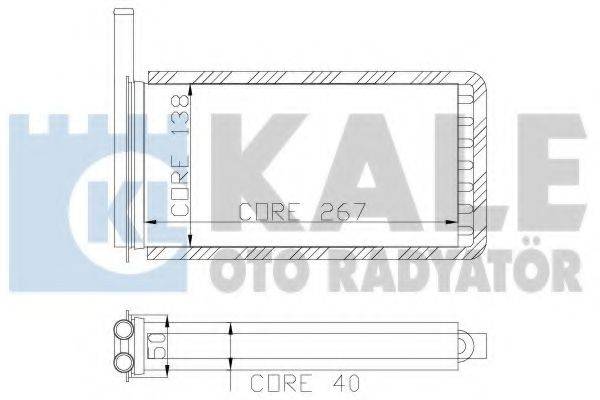 KALE OTO RADYATOR 104700 Теплообменник, отопление салона