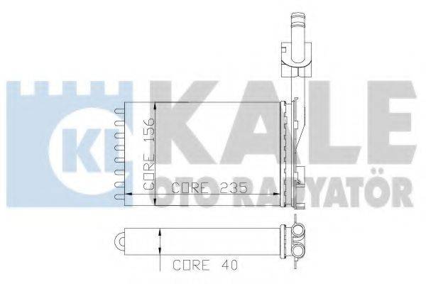 KALE OTO RADYATOR 109900 Теплообменник, отопление салона