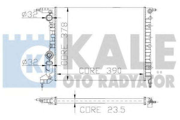 KALE OTO RADYATOR 126600 Радиатор, охлаждение двигателя