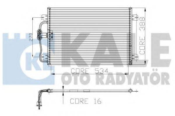 KALE OTO RADYATOR 128100 Конденсатор, кондиционер