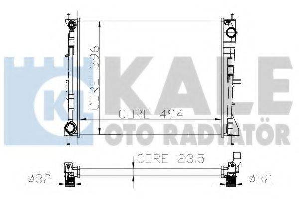 KALE OTO RADYATOR 128700 Радиатор, охлаждение двигателя