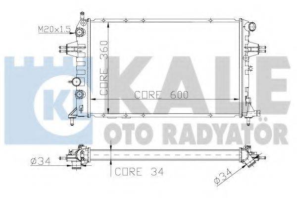 KALE OTO RADYATOR 138300 Радиатор, охлаждение двигателя