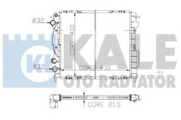 KALE OTO RADYATOR 146200 Радиатор, охлаждение двигателя