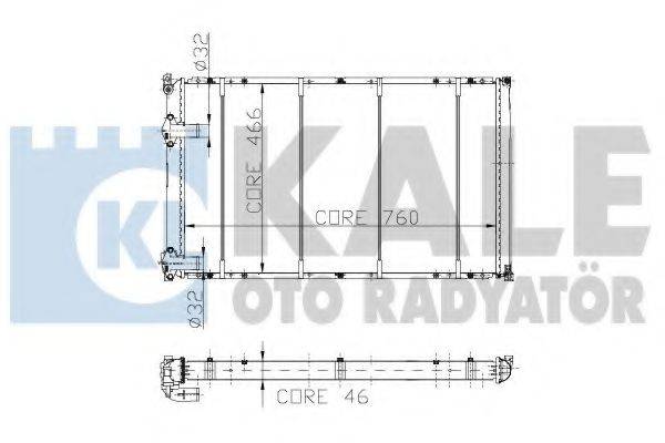 KALE OTO RADYATOR 162200 Радиатор, охлаждение двигателя