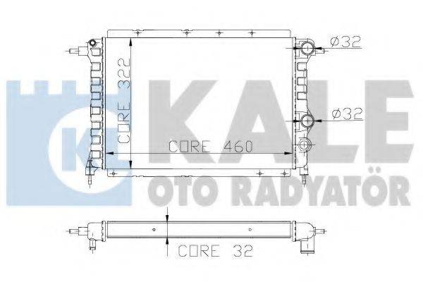 KALE OTO RADYATOR 162500 Радиатор, охлаждение двигателя