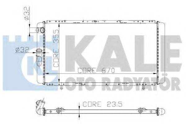 KALE OTO RADYATOR 208500 Радиатор, охлаждение двигателя