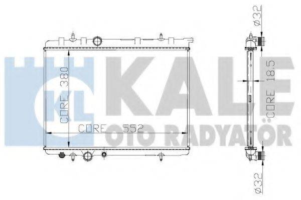 KALE OTO RADYATOR 225300 Радиатор, охлаждение двигателя