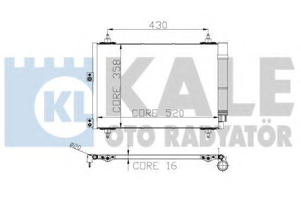 KALE OTO RADYATOR 242900 Конденсатор, кондиционер