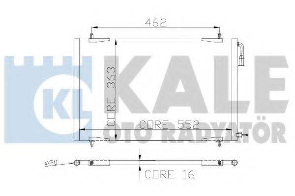 KALE OTO RADYATOR 248200 Конденсатор, кондиционер