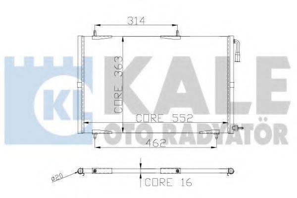 KALE OTO RADYATOR 248300 Конденсатор, кондиционер