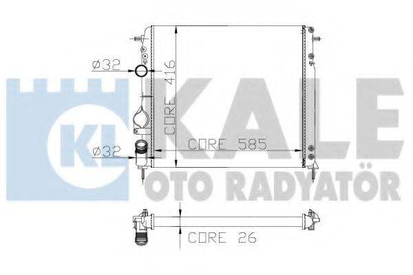 KALE OTO RADYATOR 251200 Радиатор, охлаждение двигателя
