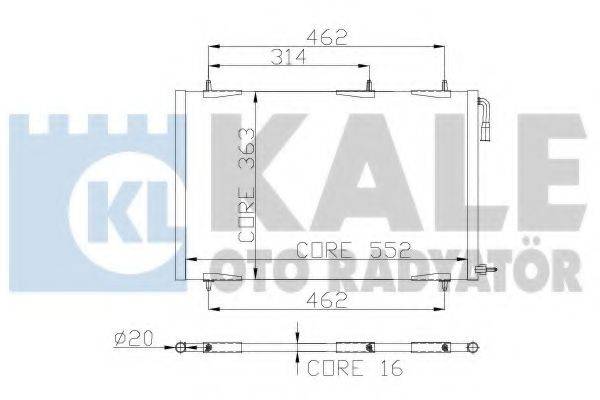 KALE OTO RADYATOR 300100 Конденсатор, кондиционер