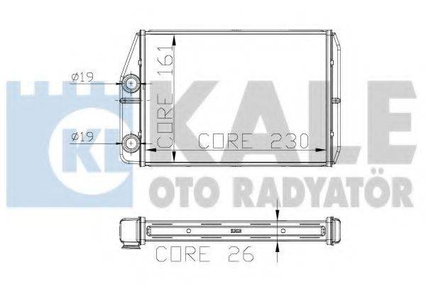 KALE OTO RADYATOR 305000 Теплообменник, отопление салона