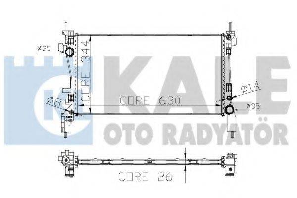 KALE OTO RADYATOR 308400 Радиатор, охлаждение двигателя