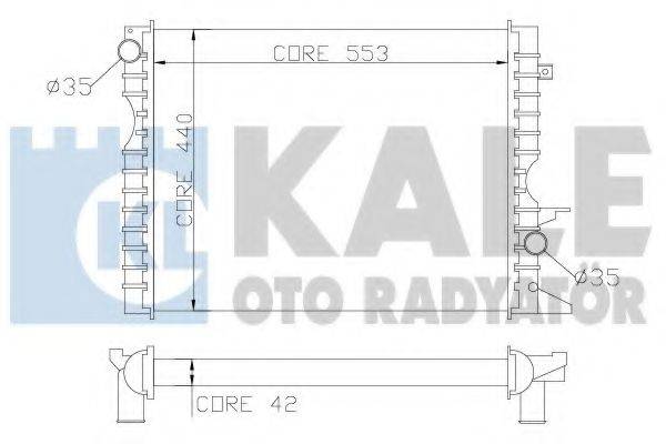 KALE OTO RADYATOR 350600 Радиатор, охлаждение двигателя