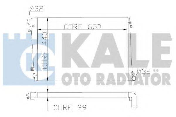 KALE OTO RADYATOR 353600 Радиатор, охлаждение двигателя