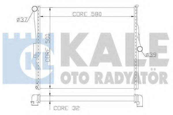 KALE OTO RADYATOR 354500 Радиатор, охлаждение двигателя