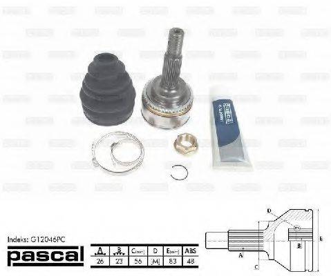 PASCAL G12046PC Шарнирный комплект, приводной вал