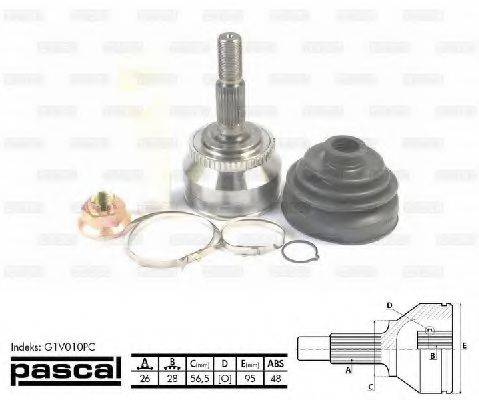 PASCAL G1V010PC Шарнирный комплект, приводной вал