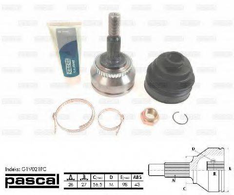 PASCAL G1V021PC Шарнирный комплект, приводной вал