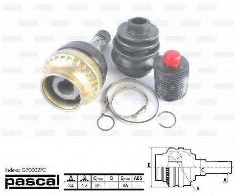 PASCAL G70002PC Шарнирный комплект, приводной вал