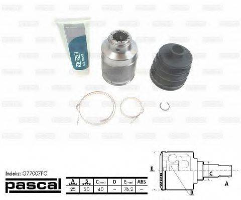 PASCAL G77007PC Шарнирный комплект, приводной вал
