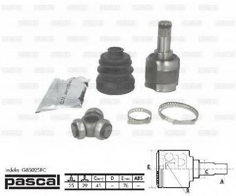PASCAL G85025PC Шарнирный комплект, приводной вал