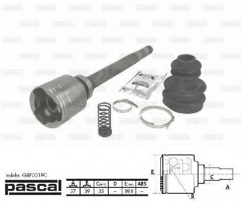 PASCAL G8F001PC Шарнирный комплект, приводной вал