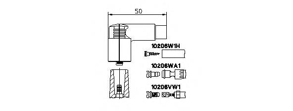 BREMI 10206VW1 Вилка, распределитель зажигания; Вилка, катушка зажигания