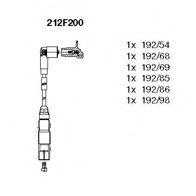 BREMI 212F200 Комплект проводов зажигания