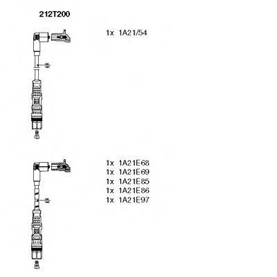 BREMI 212T200 Комплект проводов зажигания