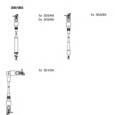 BREMI 300393 Комплект проводов зажигания