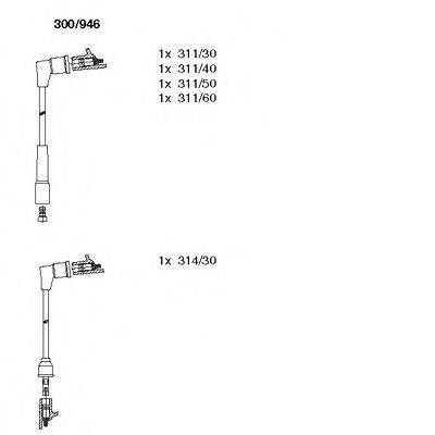 BREMI 300946 Комплект проводов зажигания