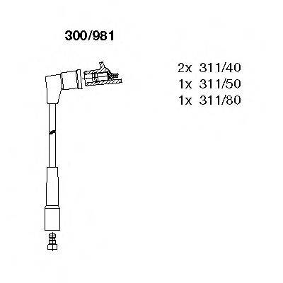 BREMI 300981 Комплект проводов зажигания