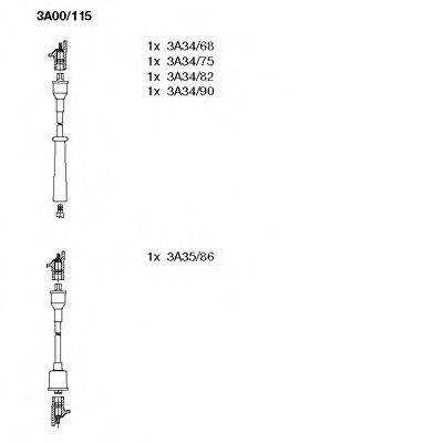 BREMI 3A00115 Комплект проводов зажигания