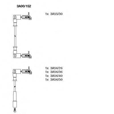 BREMI 3A00152 Комплект проводов зажигания