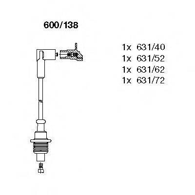 BREMI 600138 Комплект проводов зажигания