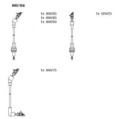 BREMI 600158 Комплект проводов зажигания